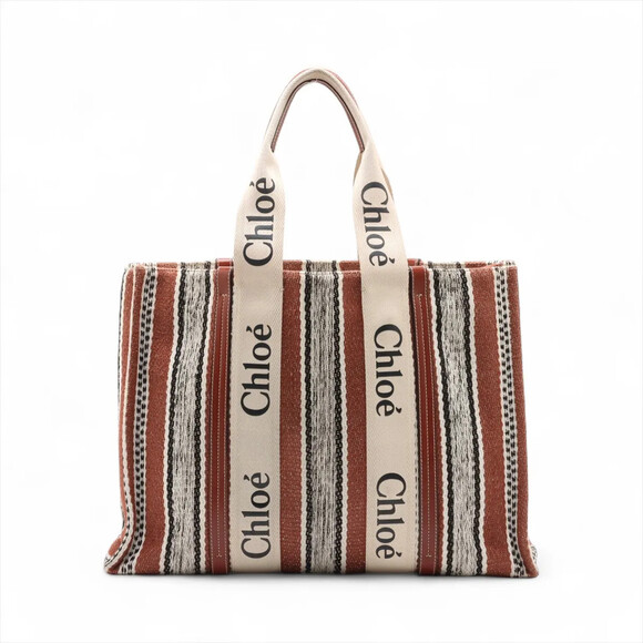 Chloe Handbags - Chloe Woody Large Canvas X Leather Tote #238575C47B